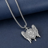 St Michael's Archangel Shield Necklace,The Patron Saint of Paratrooper Police Military Paramedic Fireman - BGCOPPER
