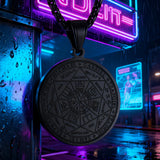 Vintage Titanium Seven Archangel's Seal Pendant - Amulet against evil eyes, curses, spells