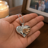 A Piece of My Heart Lives in Heaven Memorial Cremation Necklace - design detail