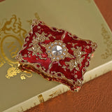 European vintage rose pattern zinc alloy jewelry box desktop ornament - BGCOPPER