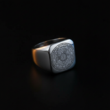 Seal of the Seven Archangels Stainless Steel Men's Trigger Finger Seal of Solomon