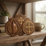 St. Benedict's Exorcism Medal Christian Exorcism Plaque - Wall Decor