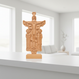 Orthodox Altar Table Ornament: Saints and the Crown of Thorns — Hand-Carved Wooden Cross