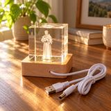 St. Francis of Assisi Crystal Lamp: A Beacon of Peace & Creation
