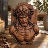 Jesus Crown of Thorns Beechwood Sculpture