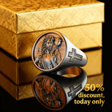 50% Off Today!Steel and Titanium Jesus Shepherd Ring