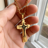 Triple Stainless Steel Cross Necklace