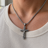Trinity Crucifix Necklace – Father, Son & Holy Spirit Christian Cross Pendant