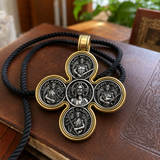 Baroque Style Crucifix Pendant with Jesus and the Four Archangels – A Symbol of Faith and Divine Protection