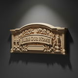 Bless Our Home Solid Wood Family Plaque