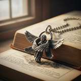 Seraphim Engel Anhänger Halskette Engels flügel Amulett
