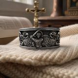 Archangel Michael S925 Sterling Silver Ring – Guardian of Faith & Courage - design detail