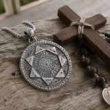 Seal of the Seven Angels Round Necklace Amulet