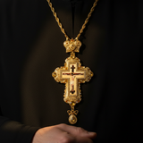 Orthodox Bishop’s Pectoral Cross: A Regal Symbol of Sacred Authority - size and finish detail