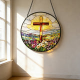 Cross Stained Glass Suncatcher: Where Light Meets Faith
