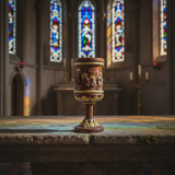 Boxwood "Last Supper" Chalice Hand-Carved Communion Cup | Eternal Symbol of Redemption & Fellowship