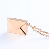 Openable Envelope “I Love You” Card Pendant Necklace - BGCOPPER