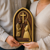 Hand-Carved Beechwood Christian Marriage Prayer Plaque – Personalized Wedding & Anniversary Gift