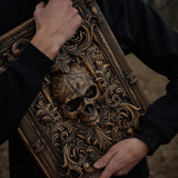 Panel Skull wood carving, wall art, picture, wall hangings - BGCOPPER