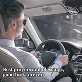 St. Christopher's Virgin Mary bless us with a safe journey car visor clips - BGCOPPER
