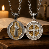 St. Benedict Home Blessing Titanium Steel Pendant