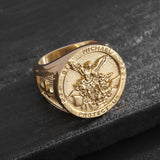Archangel Michael Stainless Steel Ring - BGCOPPER