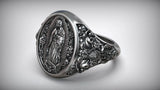 S925K Silver Our Lady of Guadalupe Ring - BGCOPPER