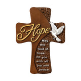 Ornate "Love" "Faith" "Hope" Wooden Cross, Solid Wood Cross - BGCOPPER