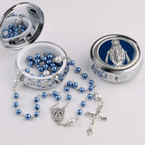 Virgin Mary alloy rosary beads — comes with a jewelry box - BGCOPPER