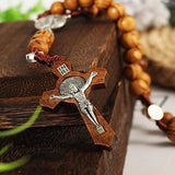(Only $9.90 before Christmas) St. Benedict's Cross Exorcism Rose Necklace - BGCOPPER