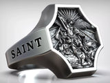Archangel Michael S925K Silver Ring - BGCOPPER