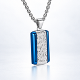 Geometric Faith Pendant Necklace – Titanium Steel Men's Necklace