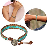 Natural Turquoise Hand-Woven Bracelet|Chakra Balancing/Energy Healing Guardian Jewelry - BGCOPPER