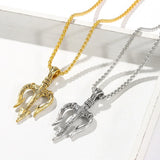 Poseidon Trident Necklace Men's Lucky Charm - BGCOPPER