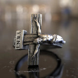 Crucifixion of Jesus S925K Silver Cross Ring - BGCOPPER