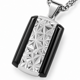 Geometric Faith Pendant Necklace – Titanium Steel Men's Necklace
