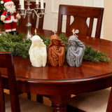 Virgin Mary holding the infant Jesus craft candle