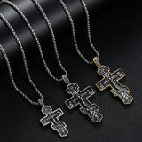 Stainless Steel Orthodox Cross Pendant Necklace - BGCOPPER