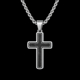 Modern Cross Pendant Necklace – Titanium Steel Christian Necklace for Men