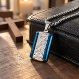 Geometric Faith Pendant Necklace – Titanium Steel Men's Necklace