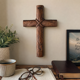 Hand-Carved Beechwood Intertwined Cross of Unity in Christ