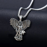 S925K Silver Saint Michael Pendant: Courage in the Heart