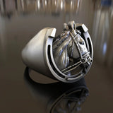 Lucky Horseshoe Horse Head Ring - BGCOPPER