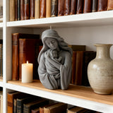 Virgin Mary holding the infant Jesus craft candle