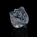 Archangel Michael Steel Titanium Ring——Giving us the strength and courage to move forward - BGCOPPER