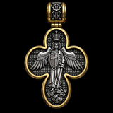 S925 Sliver Handcrafted Double-Sided Redemption: Archangel Michael Guardian Cross Pendant