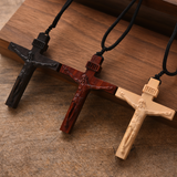 Jesus Wooden Crucifix Necklace: His Coming is a Tender Promise of Eternal Protection ✝️