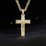 Jesus Cross Diamond - Encrusted Necklace - BGCOPPER