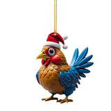 Creative Cute Animal Chicken Christmas Hanging Christmas Birds Car Hanging Home Christmas Tree Decorations - BGCOPPER