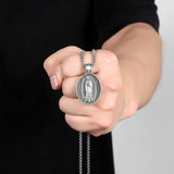 Our Lady of Guadalupe Virgin Mary Necklace,the patron saint of America and unborn children - BGCOPPER